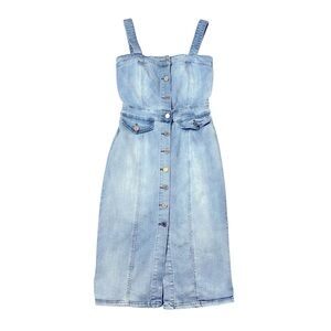 Indigo Rein Light Blue Denim Midi Dress